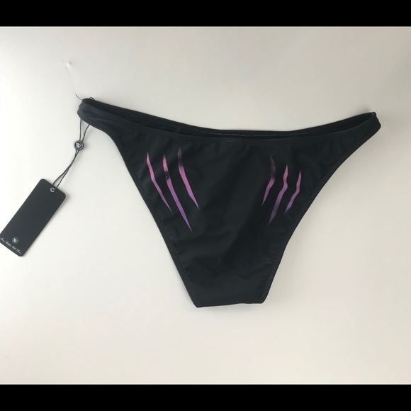 Wildfox Black Claw Print Back Bikini Swim Bottom - Picture 2 of 3